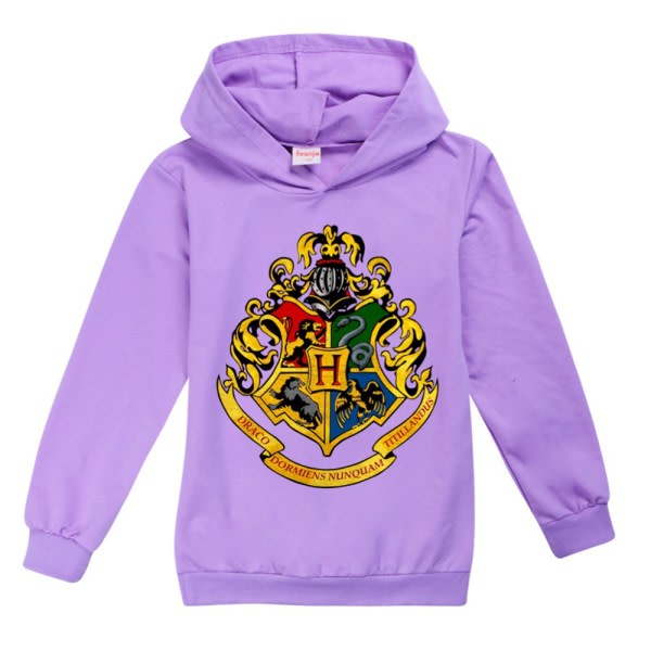 Suosittu hiphop-huppari lapsille Trendikäs Harry Potter -paita violetti 130cm