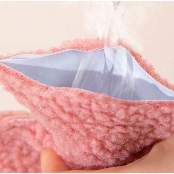 Vattenfylld plysch broderad varmvattenflaska 1300ml kapacitet
