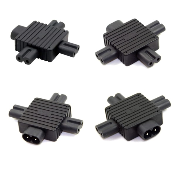 IEC320-C8 hannkontakt til IEC320-C7x3 hunnkontakt adapter PDU server 2-pin kontakt Strøm