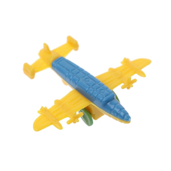10 st Mini Plast Bombplan Jagarflygplan Modell Leksak Militära presenter Barn