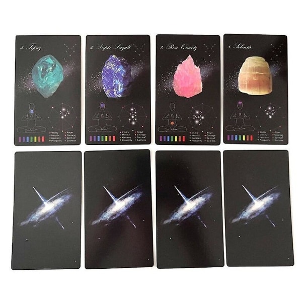 12x7 cm Planet Crystal Energy Oracle-kortstokk