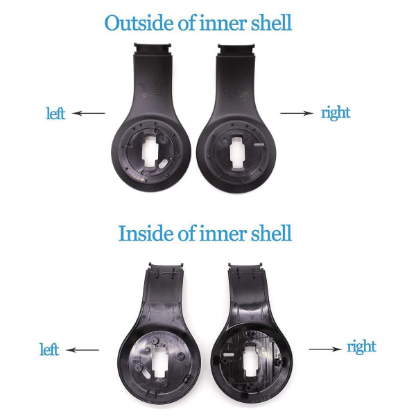 1 par ørepropper innvendig skallbytte for Studio 3.0 trådløse hodetelefoner Reparasjonsdeler Svart Black Black