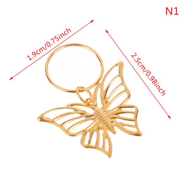 10 st hårfläta ihåliga fjäril Dread Dreadlock Beads Clips R N1 N1