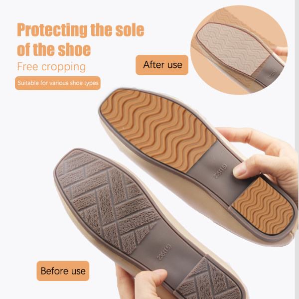 1 par slitesterke unisex anti-skli selvklebende gummisåler C