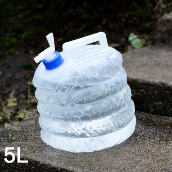 5L-15L Utomhus hopfällbar vattenpåse Camping Vikbara vattenbehållare Dricka multifunktion teleskopisk förvaring vattenflaska 15L