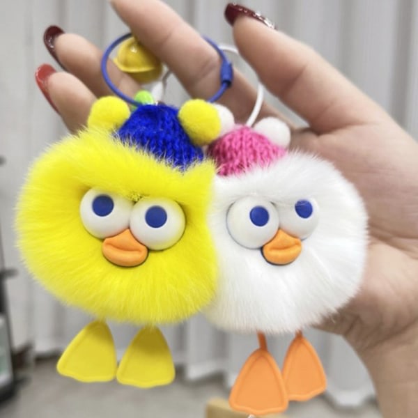 Plyschboll Real Rex Fur Nyckelringar Mini e Duck Toy Trinkets Pe A2