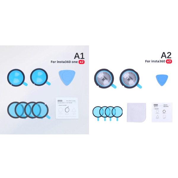 1 sæt linsebeskyttere kamerahus klæbende beskyttelsesdæksel kit til In A1