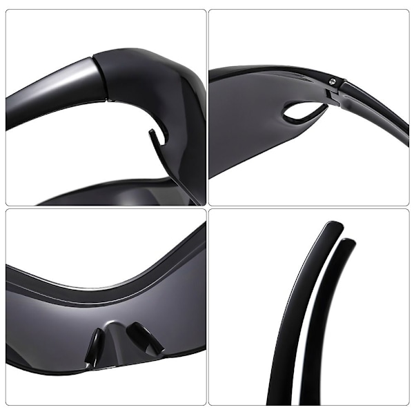 Y2K Sport Punk Solglasögon Retro Steampunk Shades UV400 Glasögon Mirrored Red