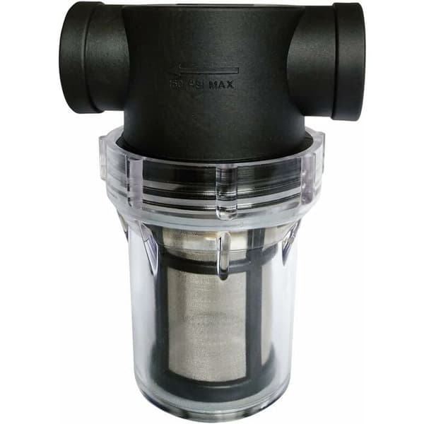 Pipeline filter 3/4\" til vandpumpe med 80 mesh filter i rustfrit stål