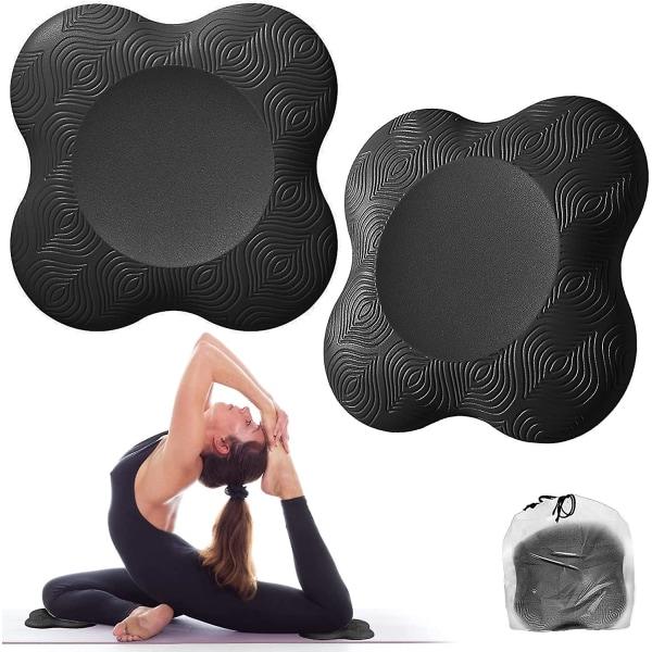 2-pack yogaknäskydd, yogaknästöd Bekväma lättvikts yogaknäskydd, svart