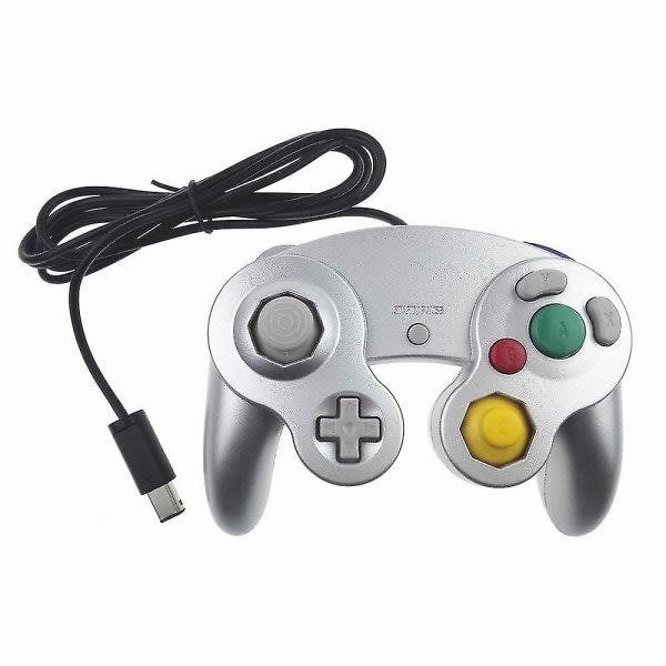 Ny Trådad Spelkontroll Gamepad för Nintendo Gamecube Konsol Wii U Konsol silver