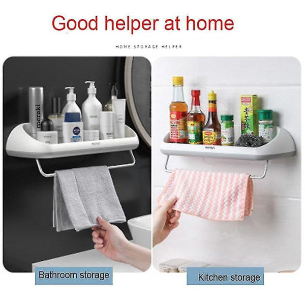 Badeværelseshylde Opbevaring Shampoo Organizer Væg Hylder Brusestang | Opbevaringshylder & Hylder