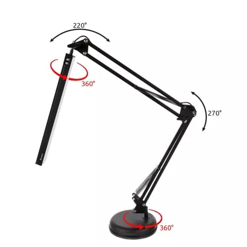 Skrivebordslampe med arm - LED bordlampe