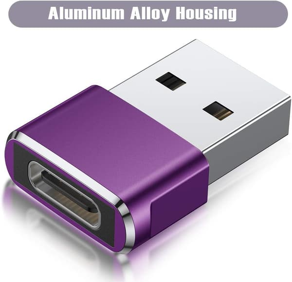 3-Pakning Lilla USB-C til USB-A Adapter - Kompatibel med iPhone, iPad, Samsung Galaxy
