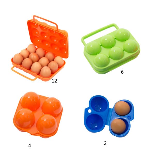 Grid Egg Oppbevaringsboks Bærbar Plast Egg Holder Container Organizer for Utendørs Reise Camping Piknik Egg for Case 6