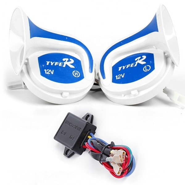 2 kpl Bil Air Horn Moottoripyörä Multi Tone 8 Voices Tone Horn Set