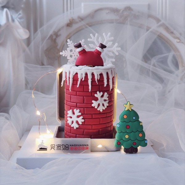 Morsomme julekakepynt - Julenissen - Godt nytt år - En størrelse A one size