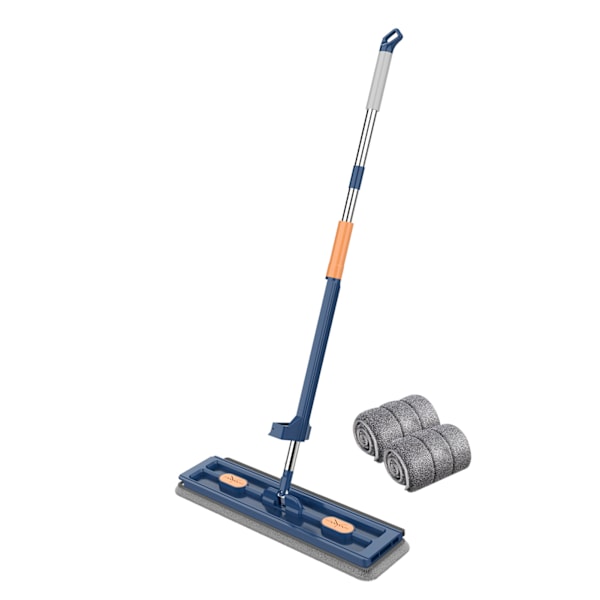 Leveä litteä moppipää kodin siivoukseen - tehokas ja aikaa säästävä Blue 2 mop pads