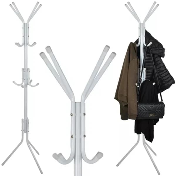 Coat Rack / Clothes Hanger - 170cm White Vit