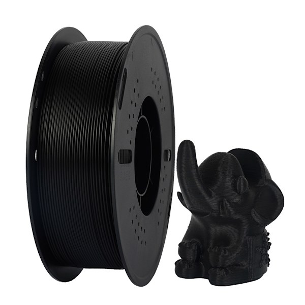 1,75 mm 3D printerfilament 1 kg spole vakuumforseglet til FDM-printere Black