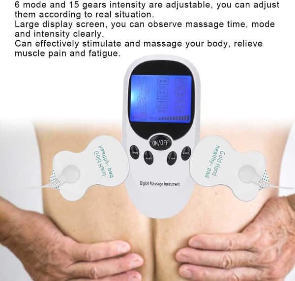 Dual Channel TENS Enhet Muskelstimulator Maskin for Smertelindring