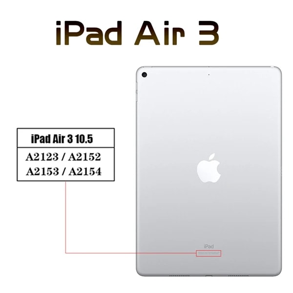 Etui til Apple iPad Air Mini Pro 1 2 3 4 5 6 7 8 9 10 9,7 10,9 10,2 7,9 11 10,5 12,9 8,3 2020 Soft Silikone Black Shell iPad Air 3