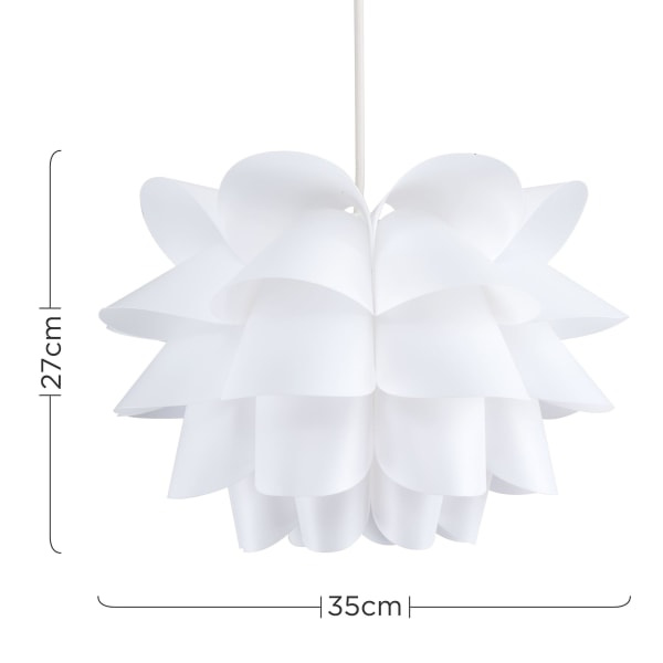 Modern intrikat design vit takhängande ljusskärm