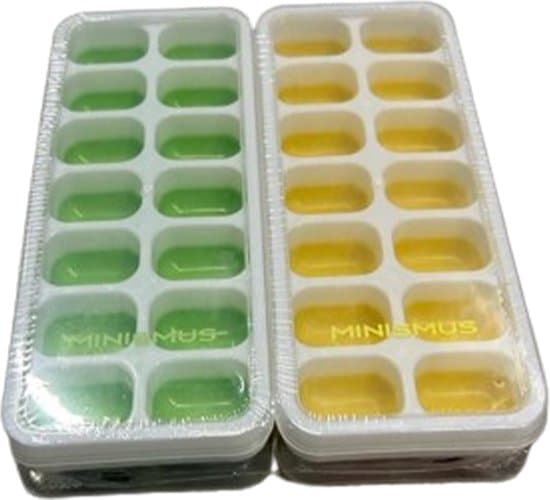Silikonisbitsformar med lock, 4-pack BPA-fria, lättanvända stapelbara isbitsformar för kylda drycker, barnmat och snacks