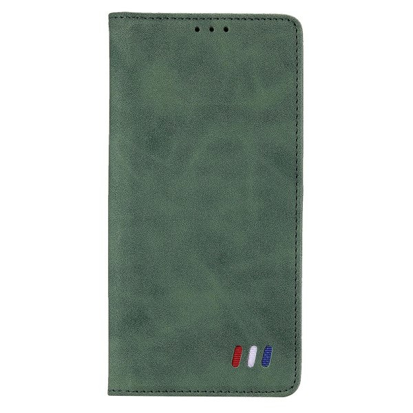 Xiaomi Poco M3 Pro -kotelo Magneettäyttöinen Lompakko Flip Folio Stand View Nahkakotelo - Vihreä