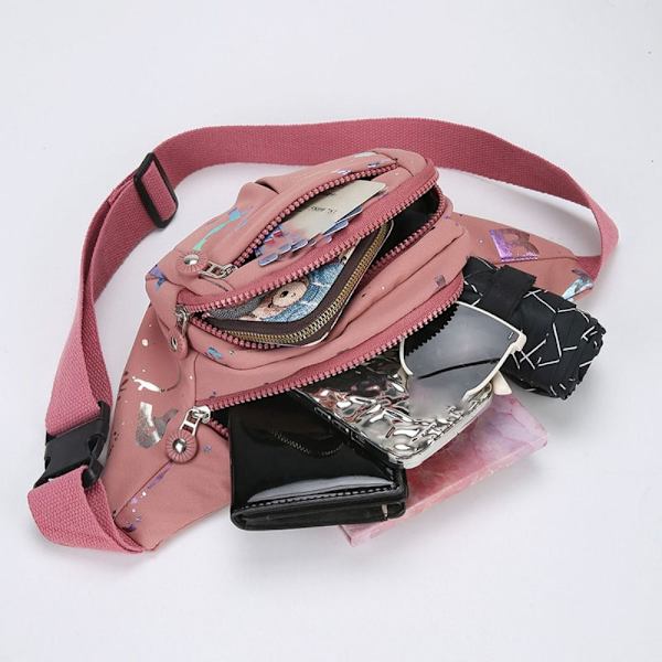Kuumaleimatut kirjaimet vyölaukut Monitoimiset vyölaukut Rento crossbody-laukku purple