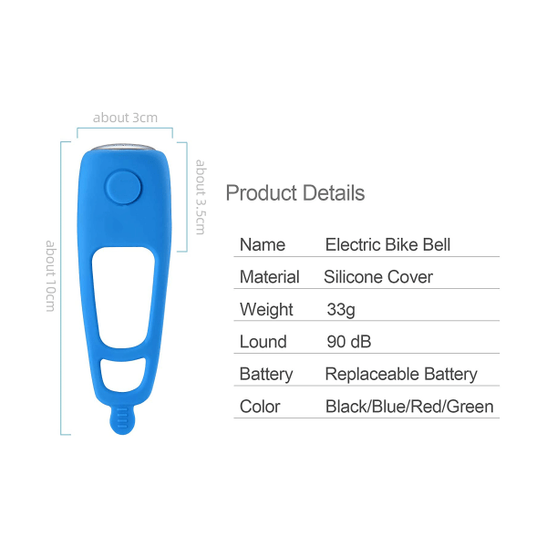 Cykelklokke 90dB elektriske cykelklokker Horn Højlydt cykelhorn Vandtæt 3 lydtilstande Cykelklokker (grøn)