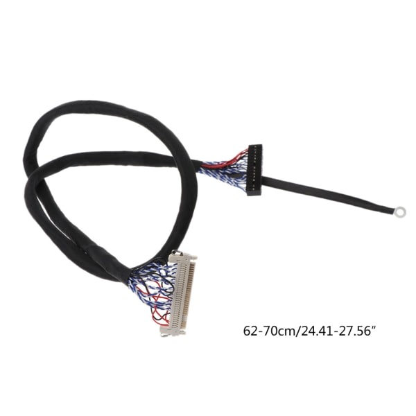 Musta johdot LVDS-kaapeli sopii LCD-näytölle, jossa on 2-kanavainen LVDS-liitäntä 620mm