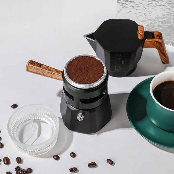 Kaffe Tamper för Moka Pot Rotary Pulver Dosering Ring Coffee Dis N1