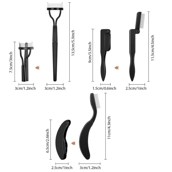 Foldbar Øjenbrynkam Öjenvippe Separator Øjenbryn Øjenvippepleje