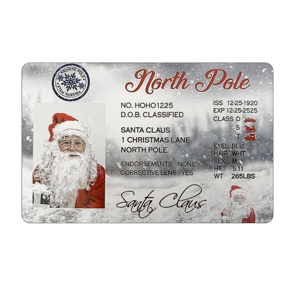 Jultomtens körkort A4 one size
