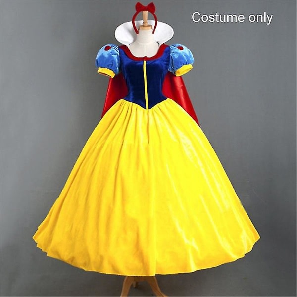 Vuxen Cosplay-klänning Snövit tjej Prinsessklänning Kvinnor Vuxen tecknad prinsessa Snövit Halloweenfestdräkt K Vuxenkostym M