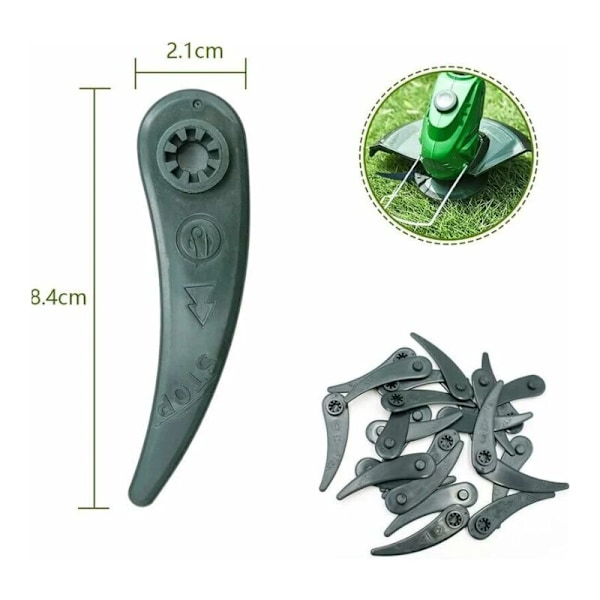 24 Erstatningsblader for Bosch Durablade Gressklipper Art 23-18 LI, Art 26-18 LI, Grønn