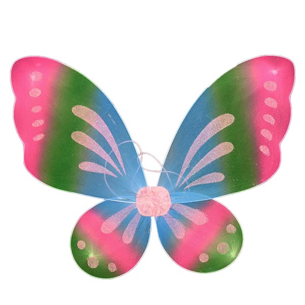 1. Fairy Wings Butterfly Halloween Angel Wings Barndräkt Monivärinen