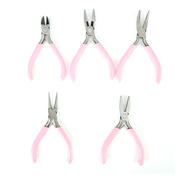 5 stk Mini Rosa 4in Metalltang Sett Kit Cutter Håndarbeid Smykker Håndverktøy