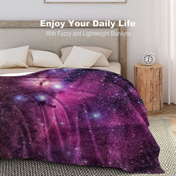 Galaxy Fleece Tæppe Let Blød Hyggelig Sovesofa Stue Alle Sæsoner-o394 50x40in 125x100cm
