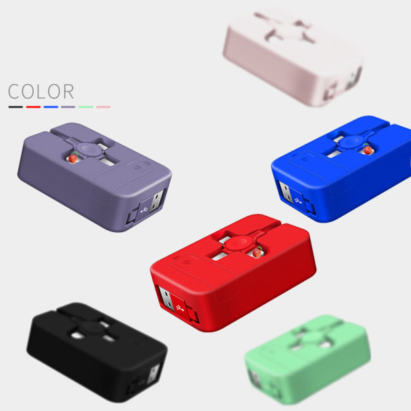 4-i-1 Retraktil USB Typ C Micro USB -kabel för iPhone-laddare Rosa A