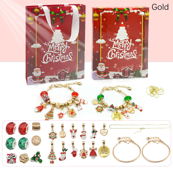 24 Countdown Kalender Advent Surprise Blind Box Julberlock Gold