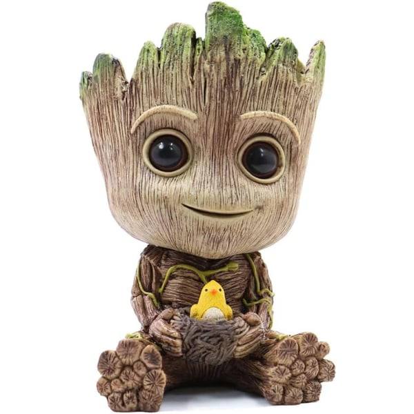 Groot Blomkruka, Baby Groot Fågelbo Modell Sukkulenterkruka Söt Grön