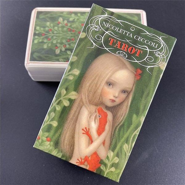 Nicoletta Ceccoli Tarotkortlek Fem Sprog Nybörjarset Set 78 Kort Fyrfärg Kortspil Med PDF Guidebog 78pcs tt26 none 78pcs tt26 none