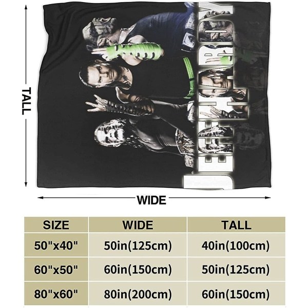 Jeff Hardy Super Soft Mysig filt Sängfilt for seng Sofa Sofa Stol Stue -u270 50x40in 125x100cm