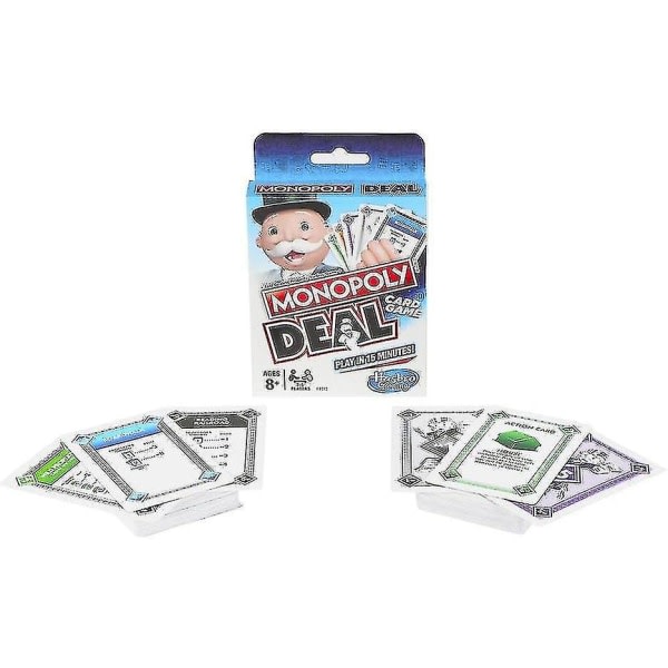 Monopol Deal Snabbspelande kortspil for familier, barn fra 8 år og opåt og 2-5 spillere
