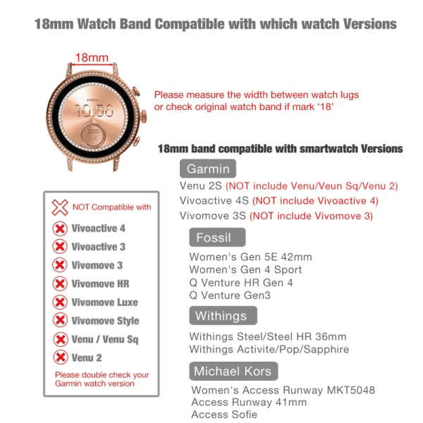 18MM Sport Nylon Loop Band För Xiaomi Mi Smart Watch Armband Dam Armband För Garmin Vivoactive 4S/Venu 2s Correa Armband Garnet Garnet 18MM