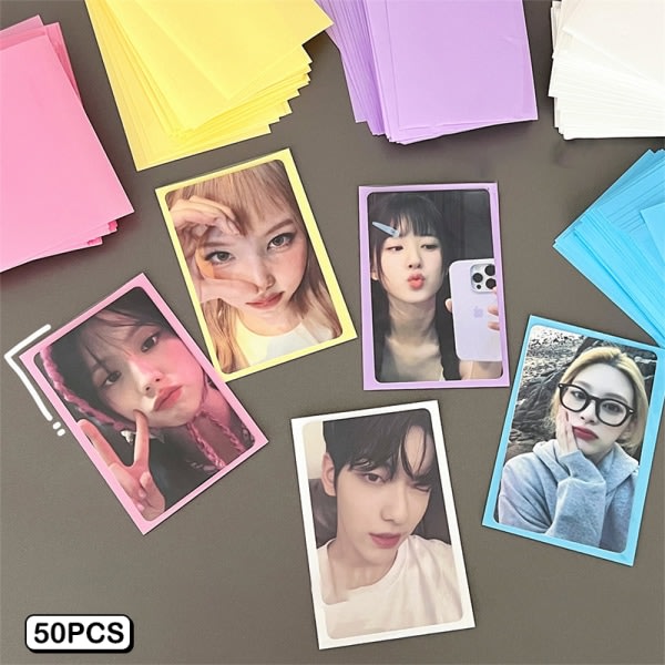 50 st Ins Style Photo Photocards Skyddshylsa Färg Transp 6