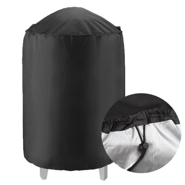 190T Cover til Premium Kulgrill, Kulgrill, Robust Vandafvisende Vandtæt Cover, Blegning og UV-Bestandig Sort 24*28,5 tommer