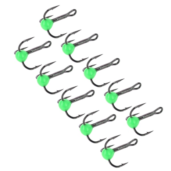 10 stk Diskantkroker Høykarbonstål Størrelse 10 Skarpe Lyse Farger Fiskehekler Kit for Bass Ørret Karp Lokkebeten